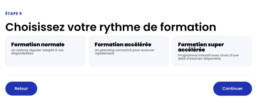 Choisissez votre rythme de formation